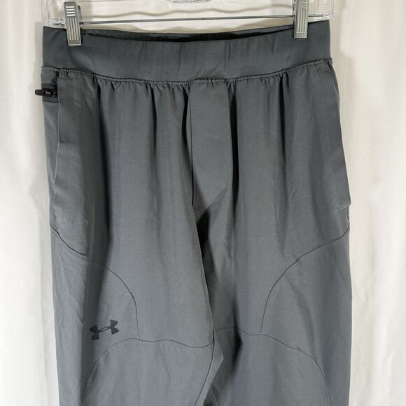 Under Armour Pants Women's Medium Grey Pull On Elastic Waist Drawstring Pockets - Picture 2 of 13